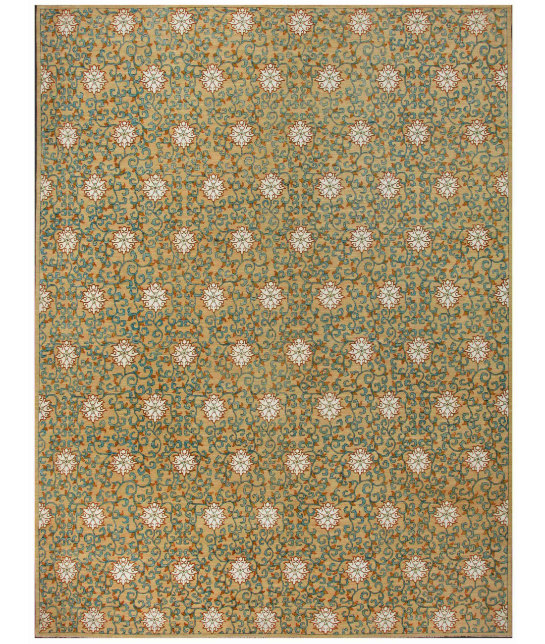 Hand Knotted Oushak Wool Rug 8' 4" X 10' 0" 8' 4" X 10' 0" (254 X 305) / Brown / Brown