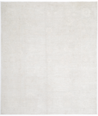 Hand Knotted Oushak Wool Rug 8' 1" X 9' 5" 8' 1" X 9' 5" (246 X 287) / Grey / Grey