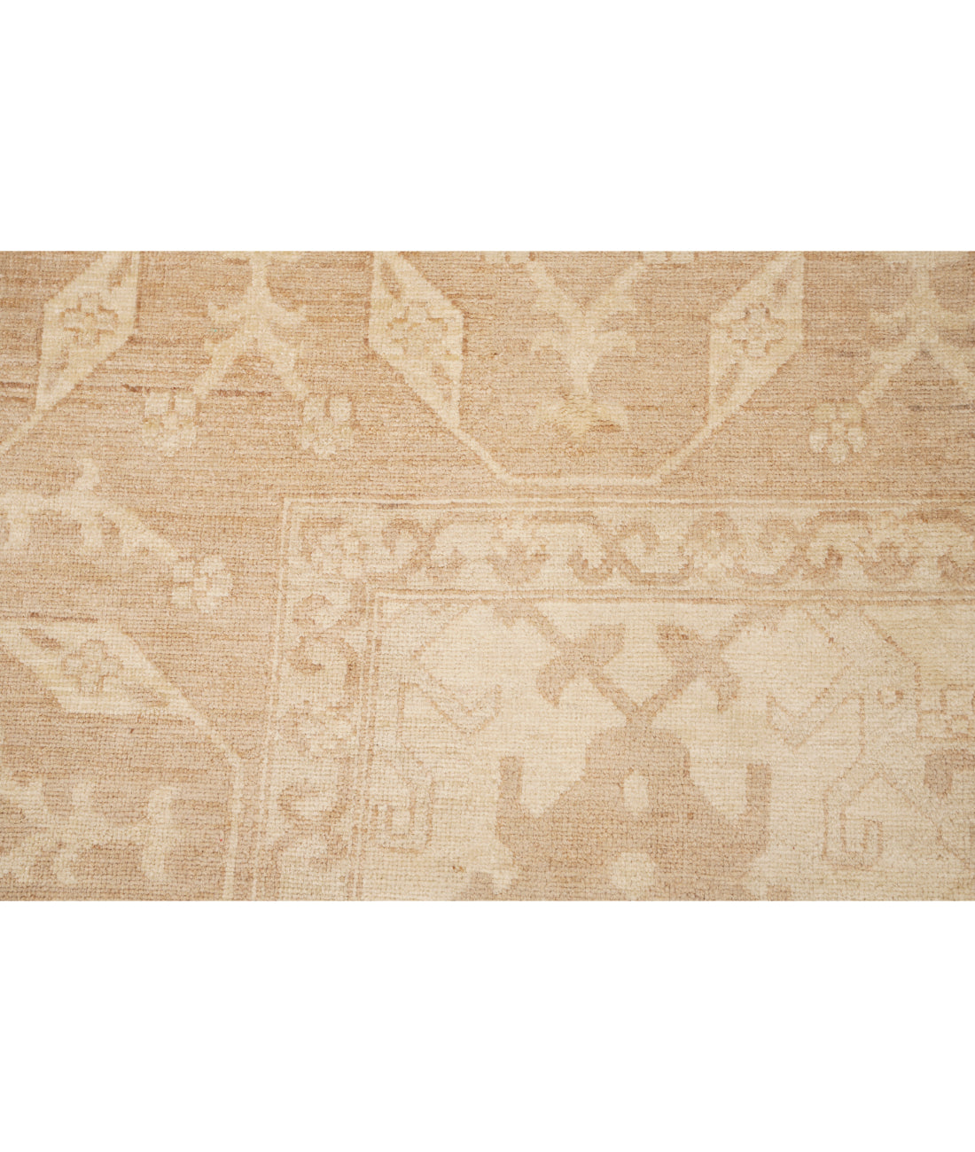 Oushak 12' 0" X 14' 0" Hand-Knotted Wool Rug 12' 0" X 14' 0" (366 X 427) / Ivory / Brown