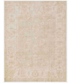 Hand Knotted Oushak Wool Rug 8' 0" X 10' 2" 8' 0" X 10' 2" (244 X 310) / Grey / Ivory