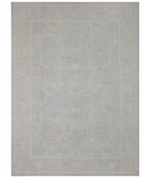 Hand Knotted Oushak Wool Rug 10' 1" X 13' 8" 10' 1" X 13' 8" (307 X 417) / Grey / Grey