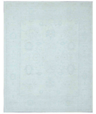 Hand Knotted Oushak Wool Rug 8' 0" X 9' 11" 8' 0" X 9' 11" (244 X 302) / Ivory / Ivory