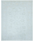 Hand Knotted Oushak Wool Rug 11' 10" X 14' 10" 11' 10" X 14' 10" (361 X 452) / Ivory / Grey