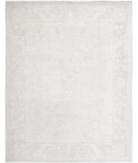 Hand Knotted Oushak Wool Rug 8' 3" X 10' 6" 8' 3" X 10' 6" (251 X 320) / Grey / Green
