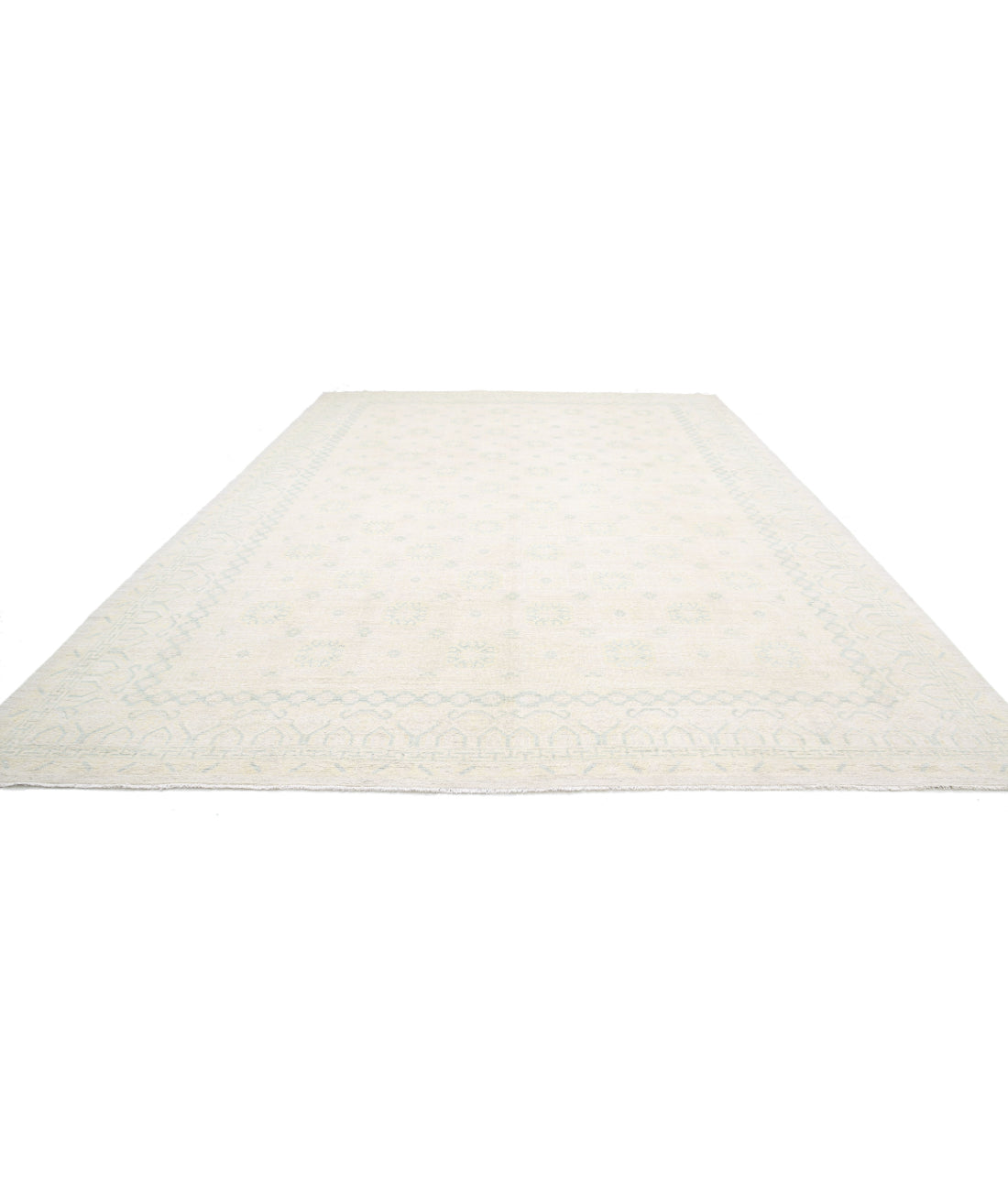 Khotan 12'4'' X 17'8'' Hand-Knotted Wool Rug 12'4'' x 17'8'' (370 X 530) / Ivory / N/A