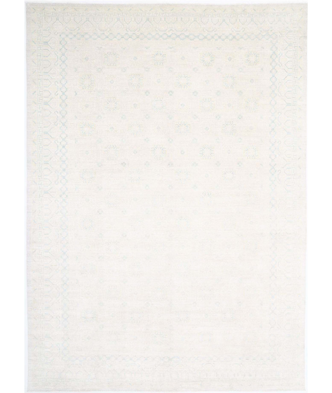 Khotan 12'4'' X 17'8'' Hand-Knotted Wool Rug 12'4'' x 17'8'' (370 X 530) / Ivory / N/A