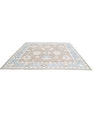 Oushak 11'7'' X 11'2'' Hand-Knotted Wool Rug 11'7'' x 11'2'' (348 X 335) / Taupe / Blue