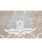 Oushak 11'7'' X 11'2'' Hand-Knotted Wool Rug 11'7'' x 11'2'' (348 X 335) / Taupe / Blue