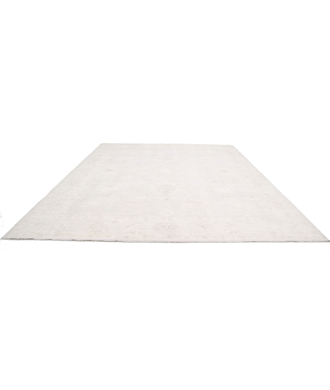 Oushak 11'9'' X 14'9'' Hand-Knotted Wool Rug 11'9'' x 14'9'' (353 X 443) / Grey / Ivory