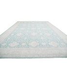 Oushak 15'10'' X 21'9'' Hand-Knotted Wool Rug 15'10'' x 21'9'' (475 X 653) / Teal / Ivory