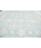 Oushak 15'10'' X 21'9'' Hand-Knotted Wool Rug 15'10'' x 21'9'' (475 X 653) / Teal / Ivory