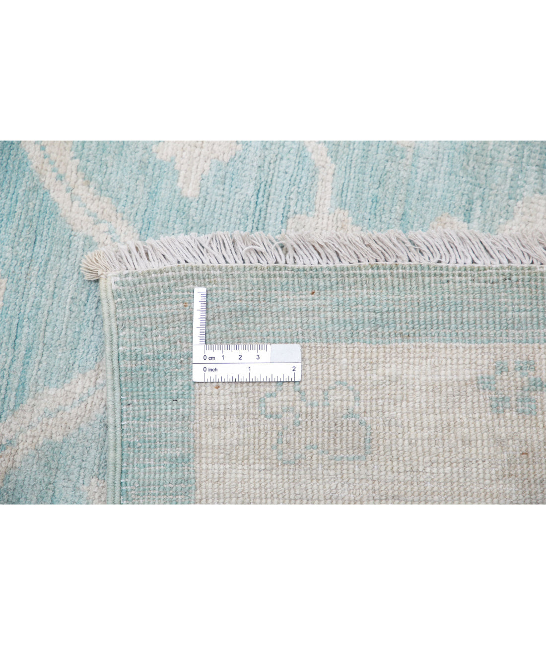 Oushak 15'10'' X 21'9'' Hand-Knotted Wool Rug 15'10'' x 21'9'' (475 X 653) / Teal / Ivory