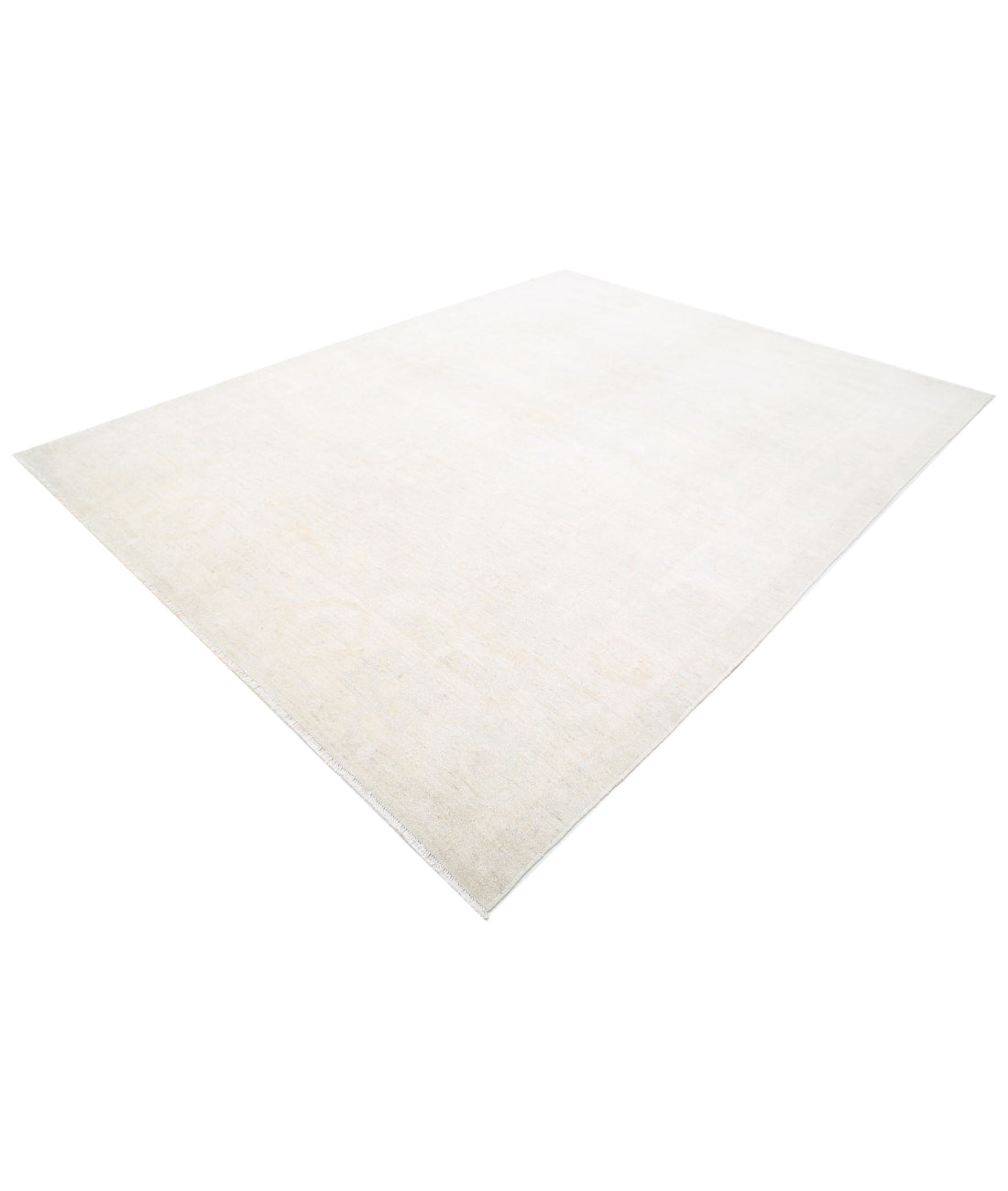 Oushak 8'8'' X 11'3'' Hand-Knotted Wool Rug 8'8'' x 11'3'' (260 X 338) / Ivory / Taupe