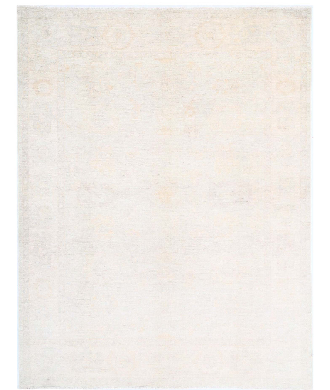 Oushak 8'8'' X 11'3'' Hand-Knotted Wool Rug 8'8'' x 11'3'' (260 X 338) / Ivory / Taupe