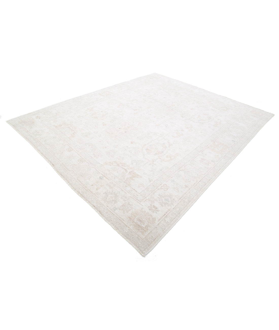 Oushak 8'1'' X 9'10'' Hand-Knotted Wool Rug 8'1'' x 9'10'' (243 X 295) / Ivory / Taupe