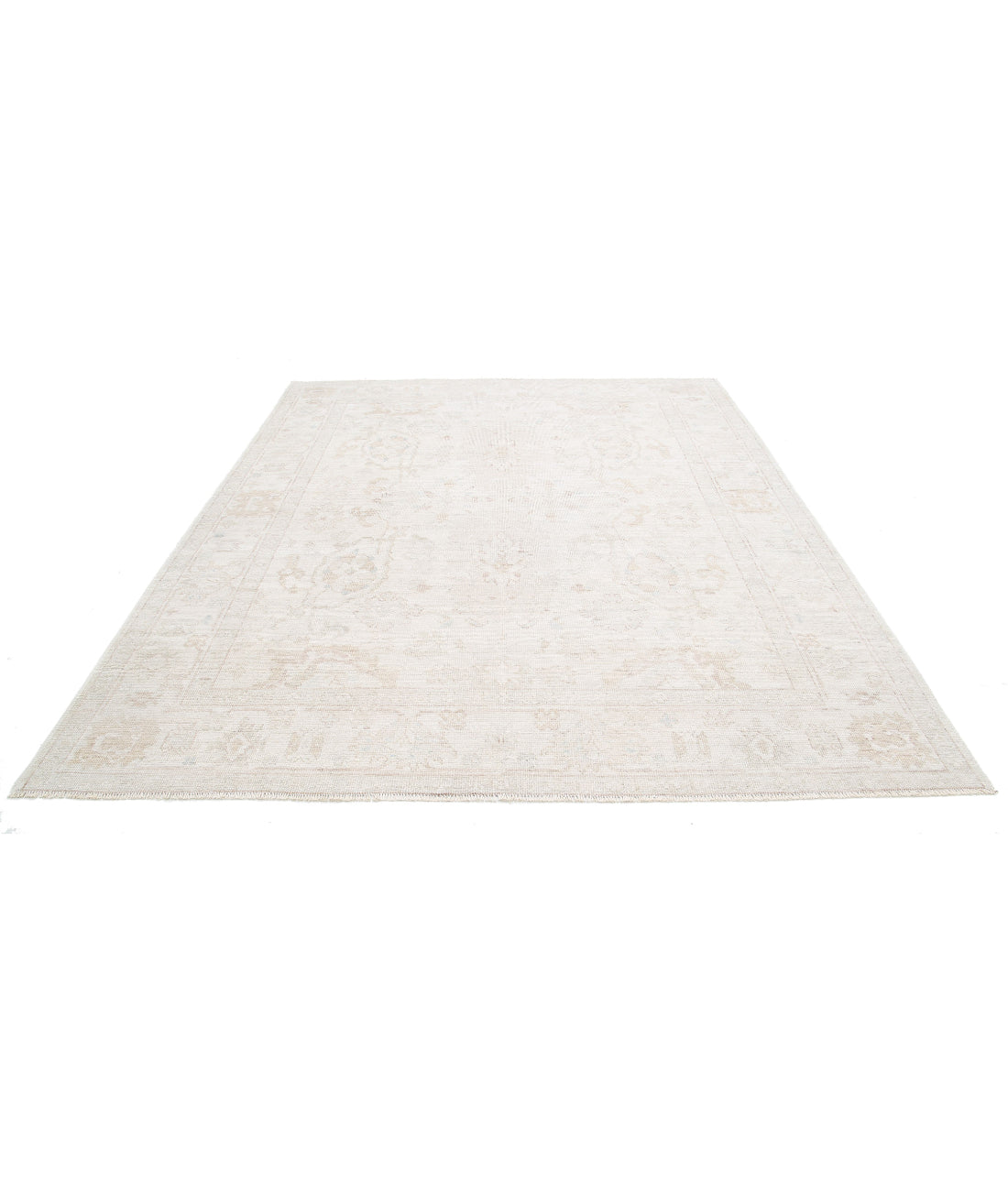 Oushak 8'1'' X 9'10'' Hand-Knotted Wool Rug 8'1'' x 9'10'' (243 X 295) / Ivory / Taupe