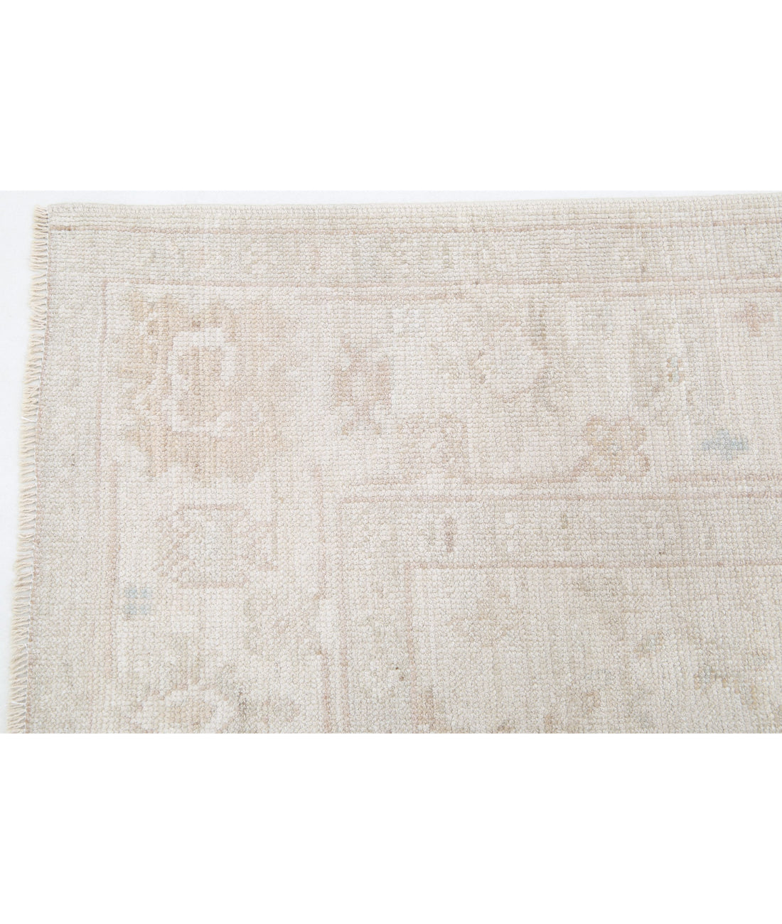 Oushak 8'1'' X 9'10'' Hand-Knotted Wool Rug 8'1'' x 9'10'' (243 X 295) / Ivory / Taupe