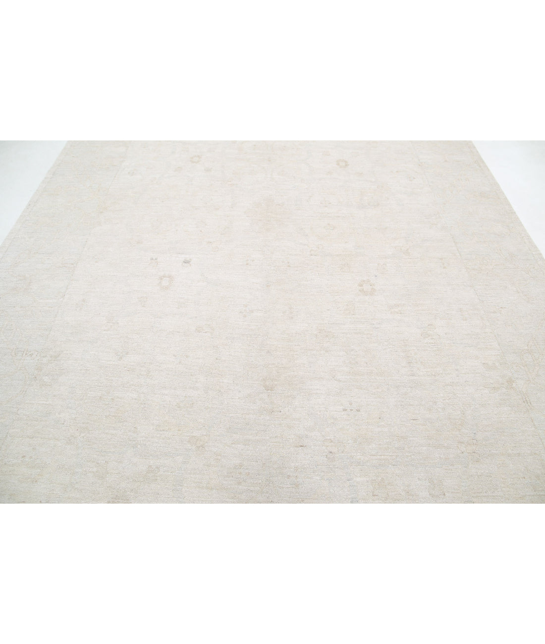 Oushak 8'5'' X 11'11'' Hand-Knotted Wool Rug 8'5'' x 11'11'' (253 X 358) / Ivory / Taupe