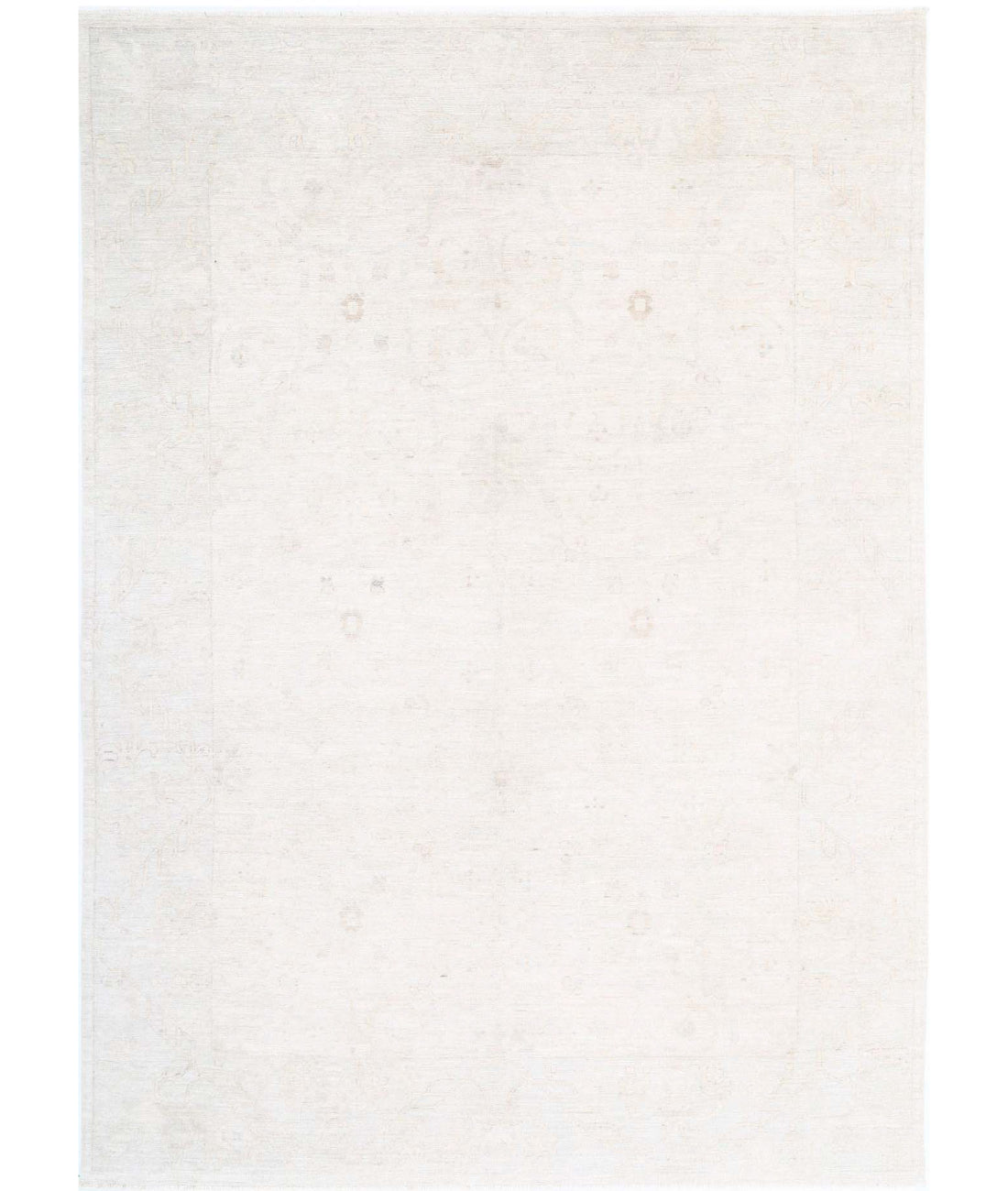 Oushak 8'5'' X 11'11'' Hand-Knotted Wool Rug 8'5'' x 11'11'' (253 X 358) / Ivory / Taupe