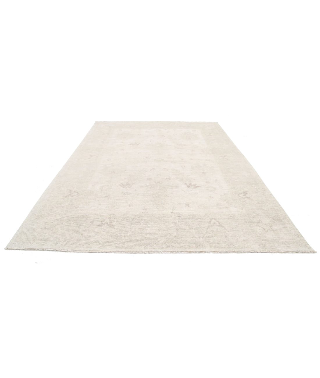 Oushak 8'8'' X 11'8'' Hand-Knotted Wool Rug 8'8'' x 11'8'' (260 X 350) / Ivory / Taupe