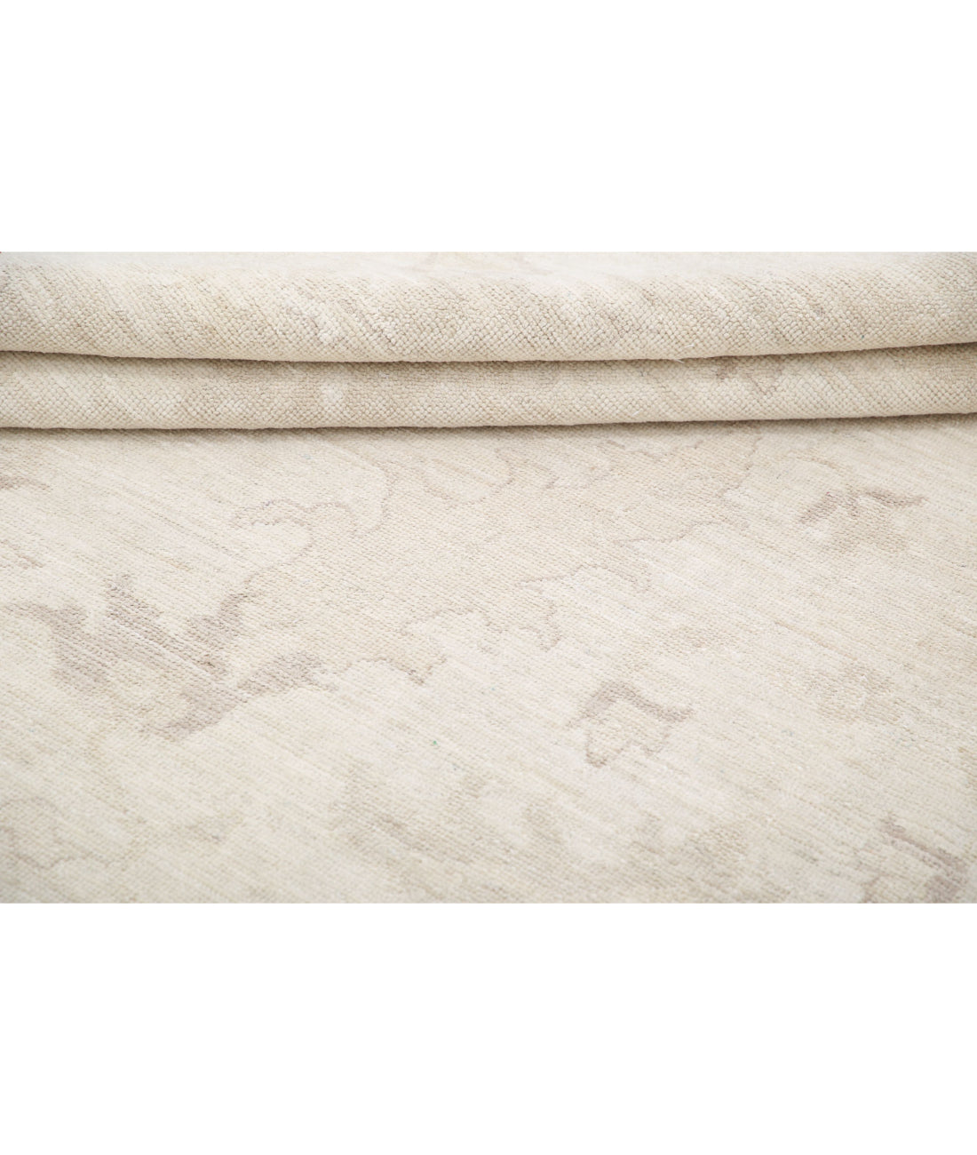 Oushak 8'8'' X 11'8'' Hand-Knotted Wool Rug 8'8'' x 11'8'' (260 X 350) / Ivory / Taupe