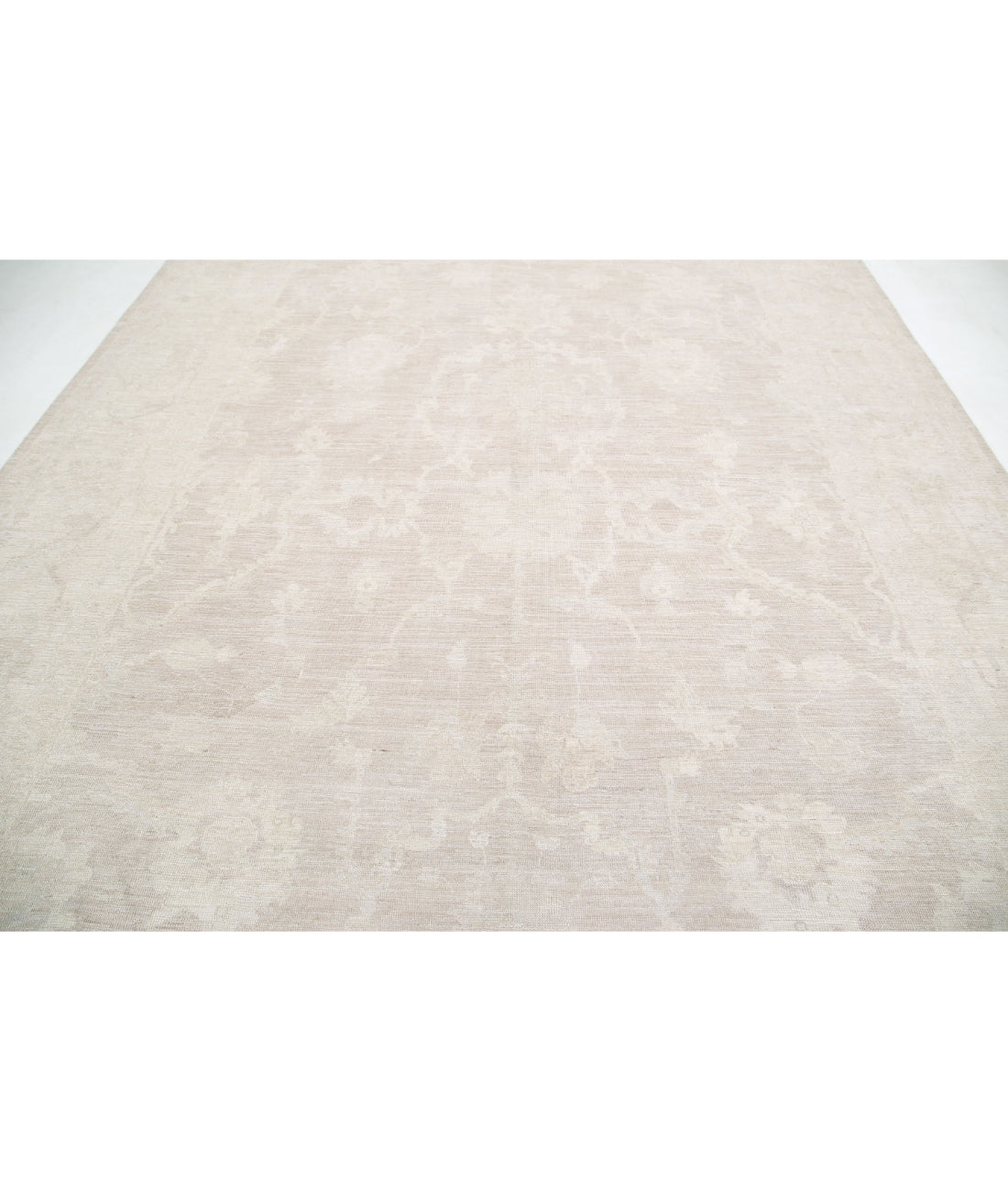 Oushak 9'11'' X 13'6'' Hand-Knotted Wool Rug 9'11'' x 13'6'' (298 X 405) / Taupe / Ivory