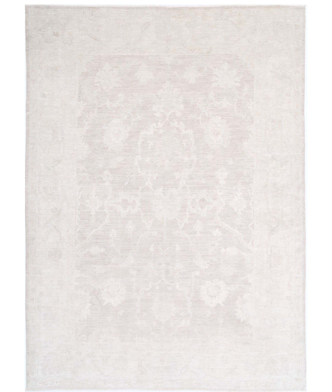 Oushak 9'11'' X 13'6'' Hand-Knotted Wool Rug 9'11'' x 13'6'' (298 X 405) / Taupe / Ivory