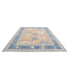 Oushak 9'1'' X 11'8'' Hand-Knotted Wool Rug 9'1'' x 11'8'' (273 X 350) / Rust / Blue