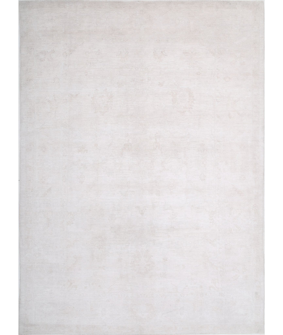 Oushak 10'4'' X 14'1'' Hand-Knotted Wool Rug 10'4'' x 14'1'' (310 X 423) / Ivory / Beige