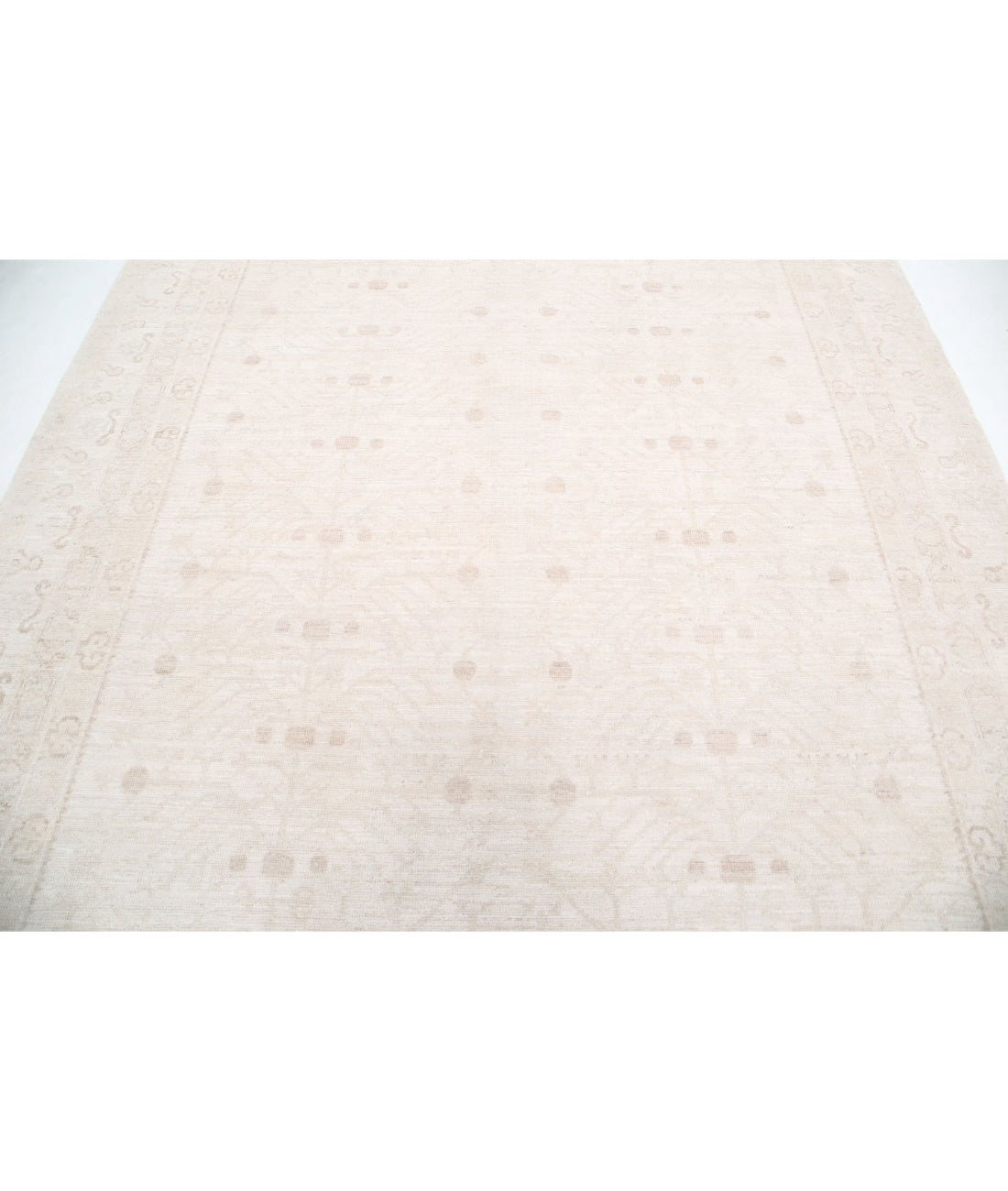 Oushak 7'11'' X 9'5'' Hand-Knotted Wool Rug 7'11'' x 9'5'' (238 X 283) / Ivory / Taupe