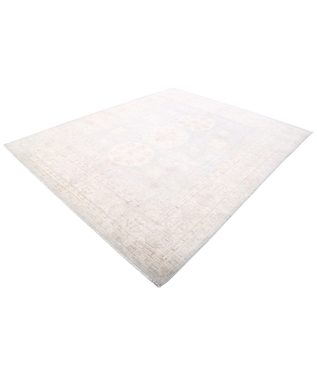 Oushak 8'0'' X 9'11'' Hand-Knotted Wool Rug 8'0'' x 9'11'' (240 X 298) / Ivory / Taupe