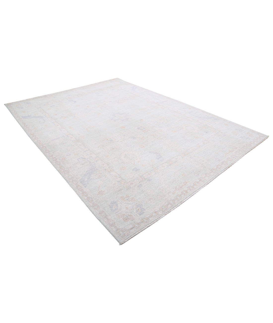 Oushak 7'11'' X 10'9'' Hand-Knotted Wool Rug 7'11'' x 10'9'' (238 X 323) / Ivory / Ivory