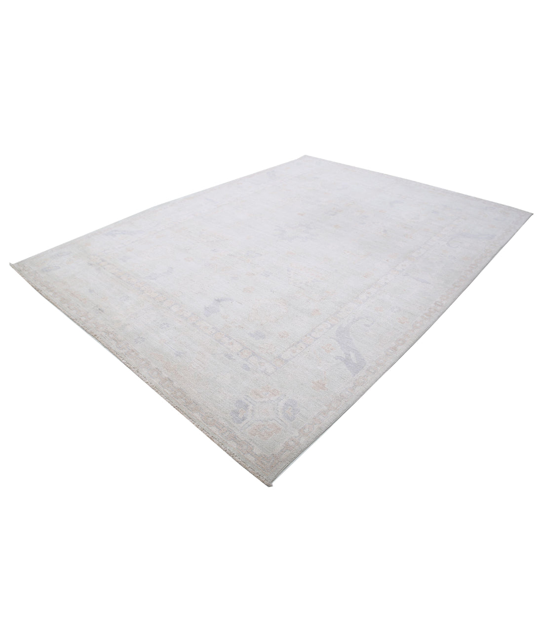 Oushak 7'11'' X 10'9'' Hand-Knotted Wool Rug 7'11'' x 10'9'' (238 X 323) / Ivory / Ivory