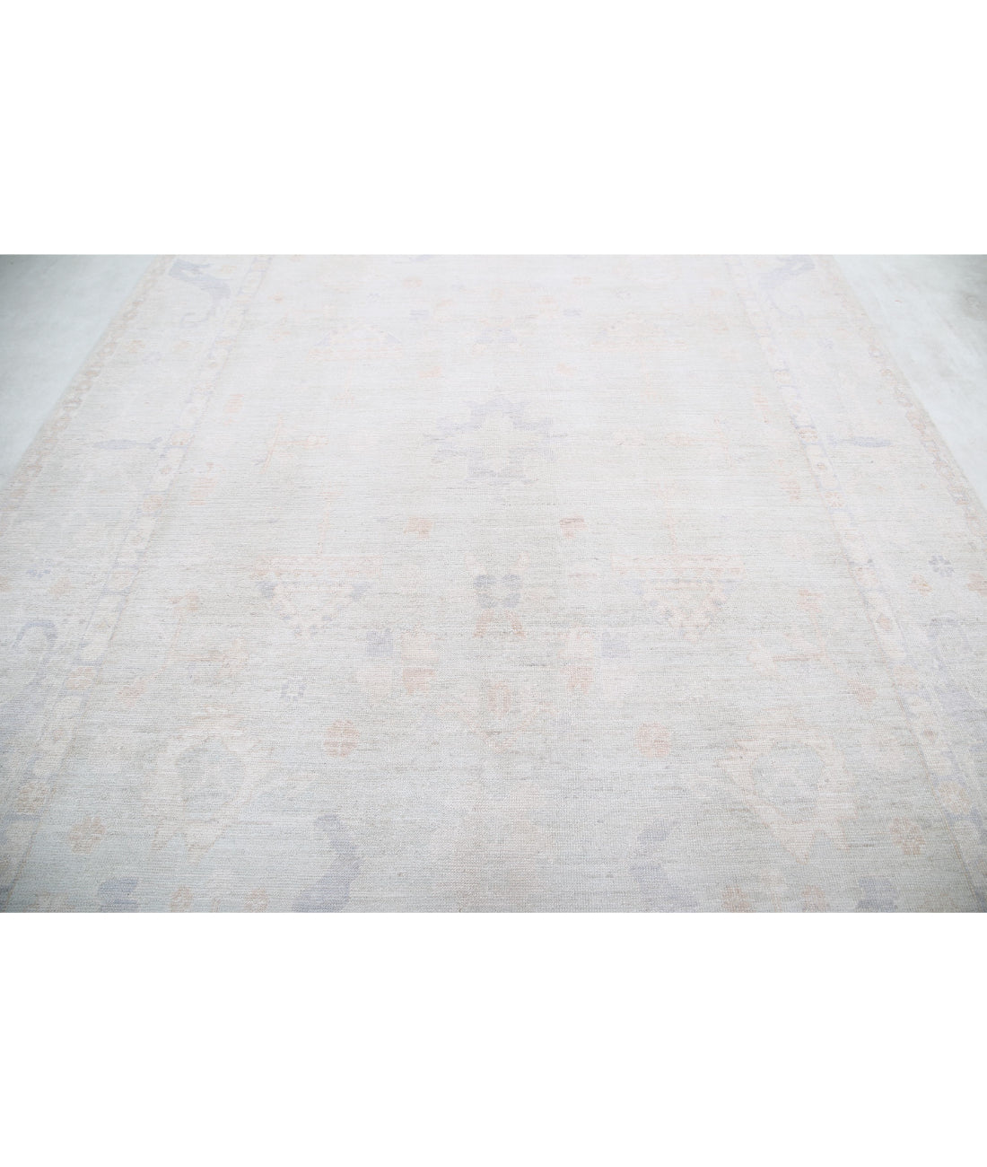 Oushak 7'11'' X 10'9'' Hand-Knotted Wool Rug 7'11'' x 10'9'' (238 X 323) / Ivory / Ivory