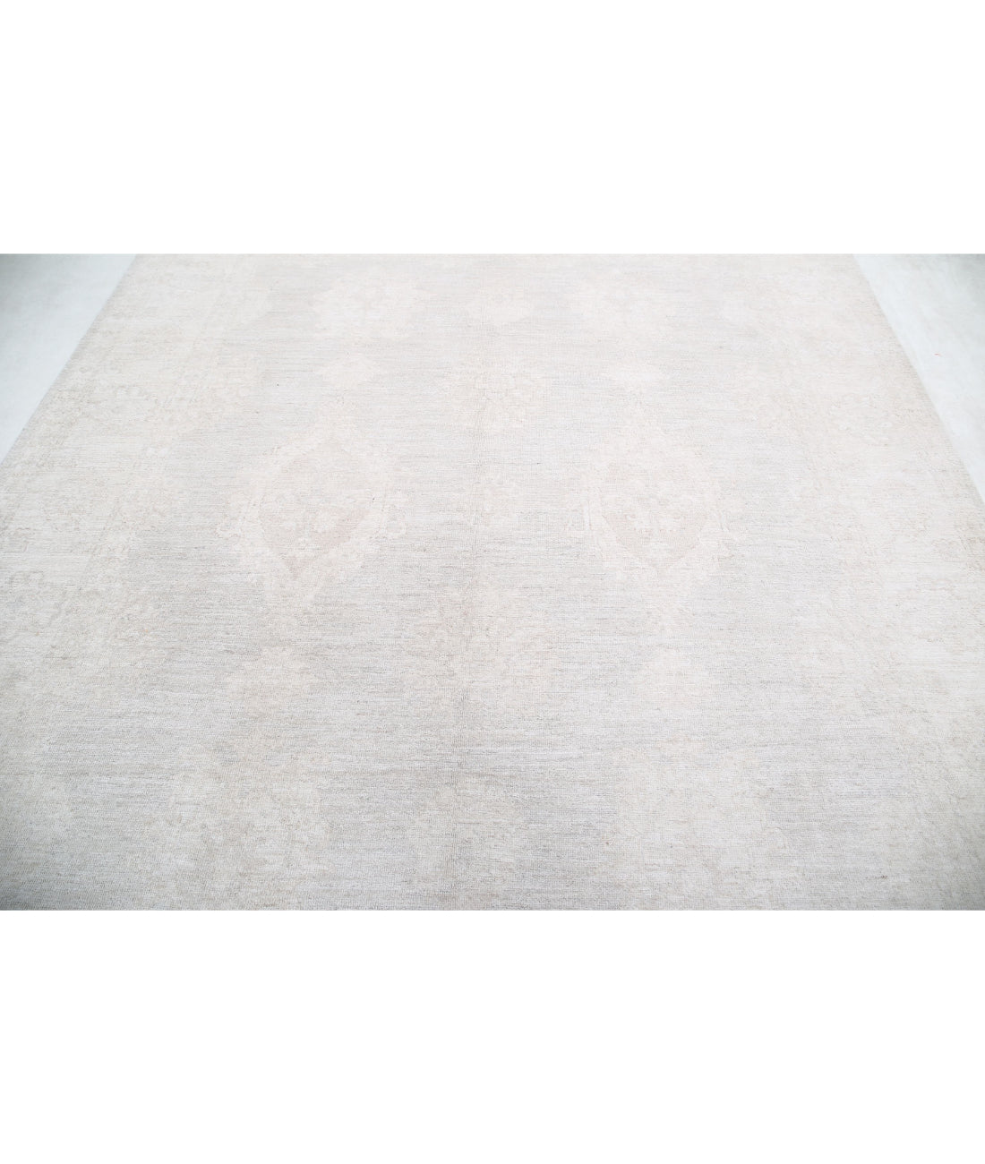 Oushak 7'10'' X 9'0'' Hand-Knotted Wool Rug 7'10'' x 9'0'' (235 X 270) / Grey / Ivory