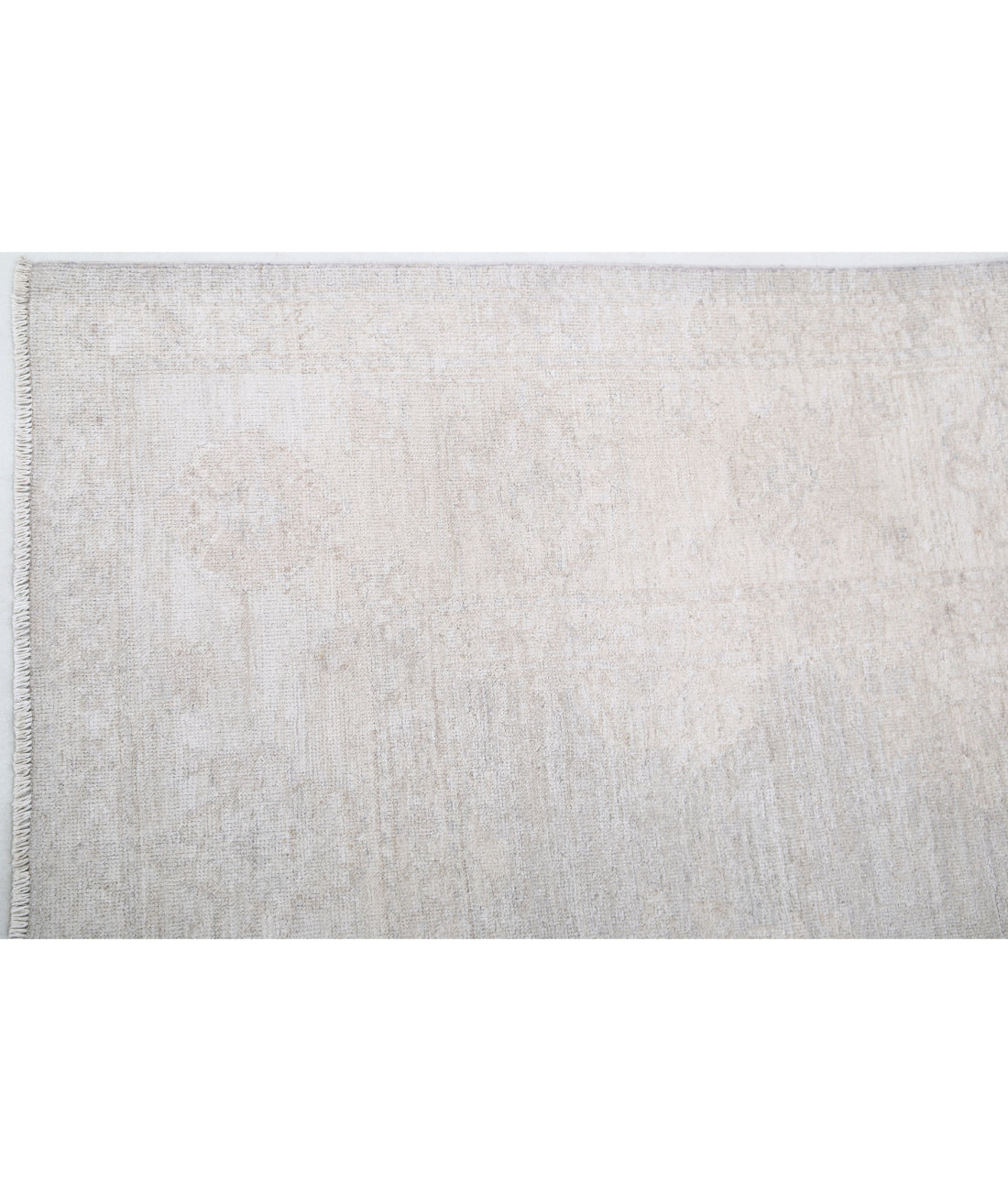 Oushak 7'10'' X 9'0'' Hand-Knotted Wool Rug 7'10'' x 9'0'' (235 X 270) / Grey / Ivory