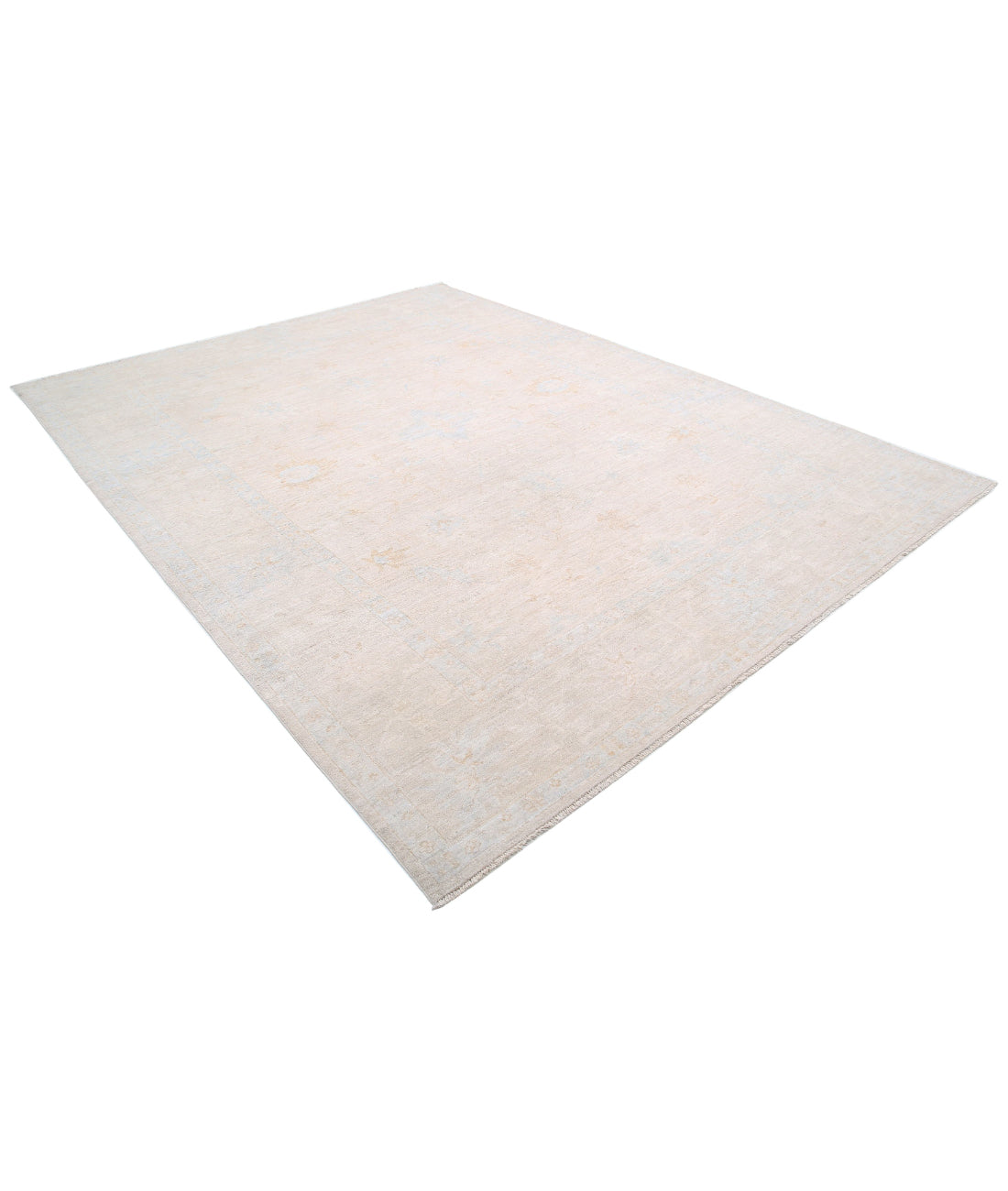 Oushak 8'8'' X 11'3'' Hand-Knotted Wool Rug 8'8'' x 11'3'' (260 X 338) / Taupe / Ivory