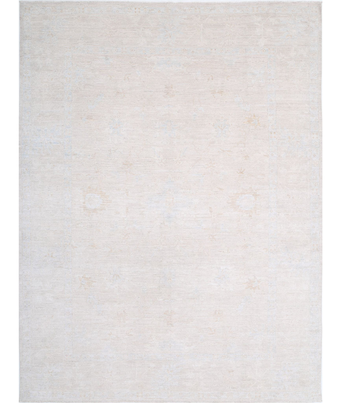 Oushak 8'8'' X 11'3'' Hand-Knotted Wool Rug 8'8'' x 11'3'' (260 X 338) / Taupe / Ivory