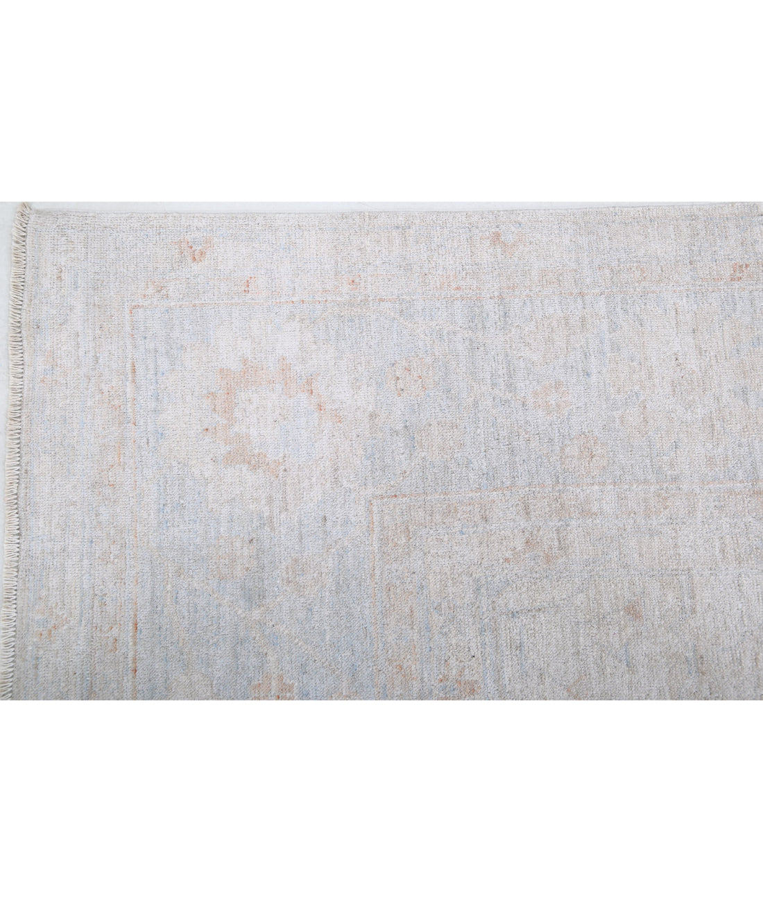 Oushak 8'5'' X 11'10'' Hand-Knotted Wool Rug 8'5'' x 11'10'' (253 X 355) / Taupe / Blue