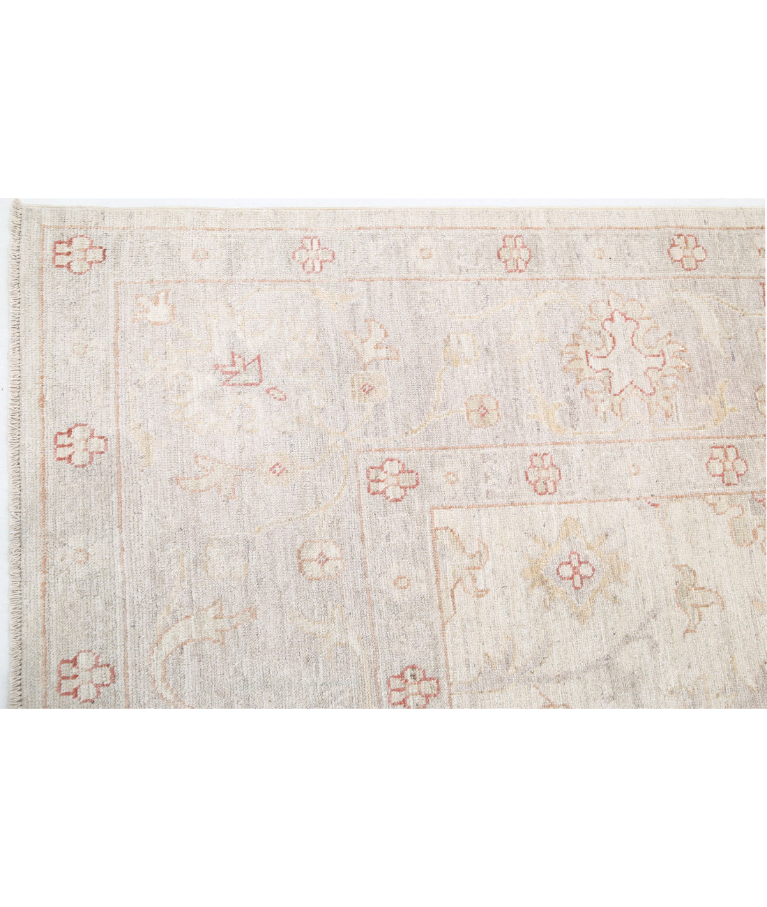 Oushak 8'10'' X 11'11'' Hand-Knotted Wool Rug 8'10'' x 11'11'' (265 X 358) / Ivory / Grey