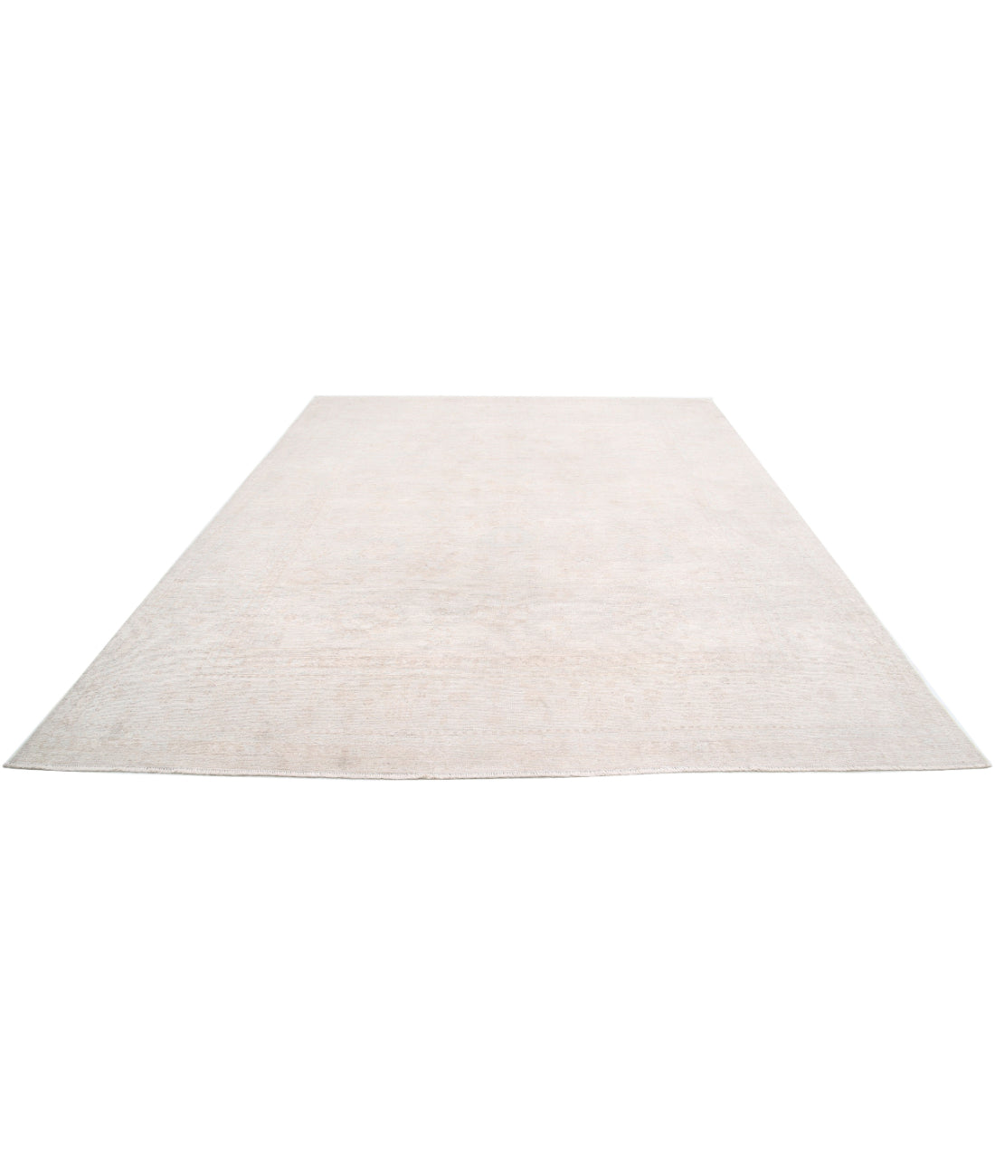 Oushak 9'2'' X 11'5'' Hand-Knotted Wool Rug 9'2'' x 11'5'' (275 X 343) / Ivory / Taupe