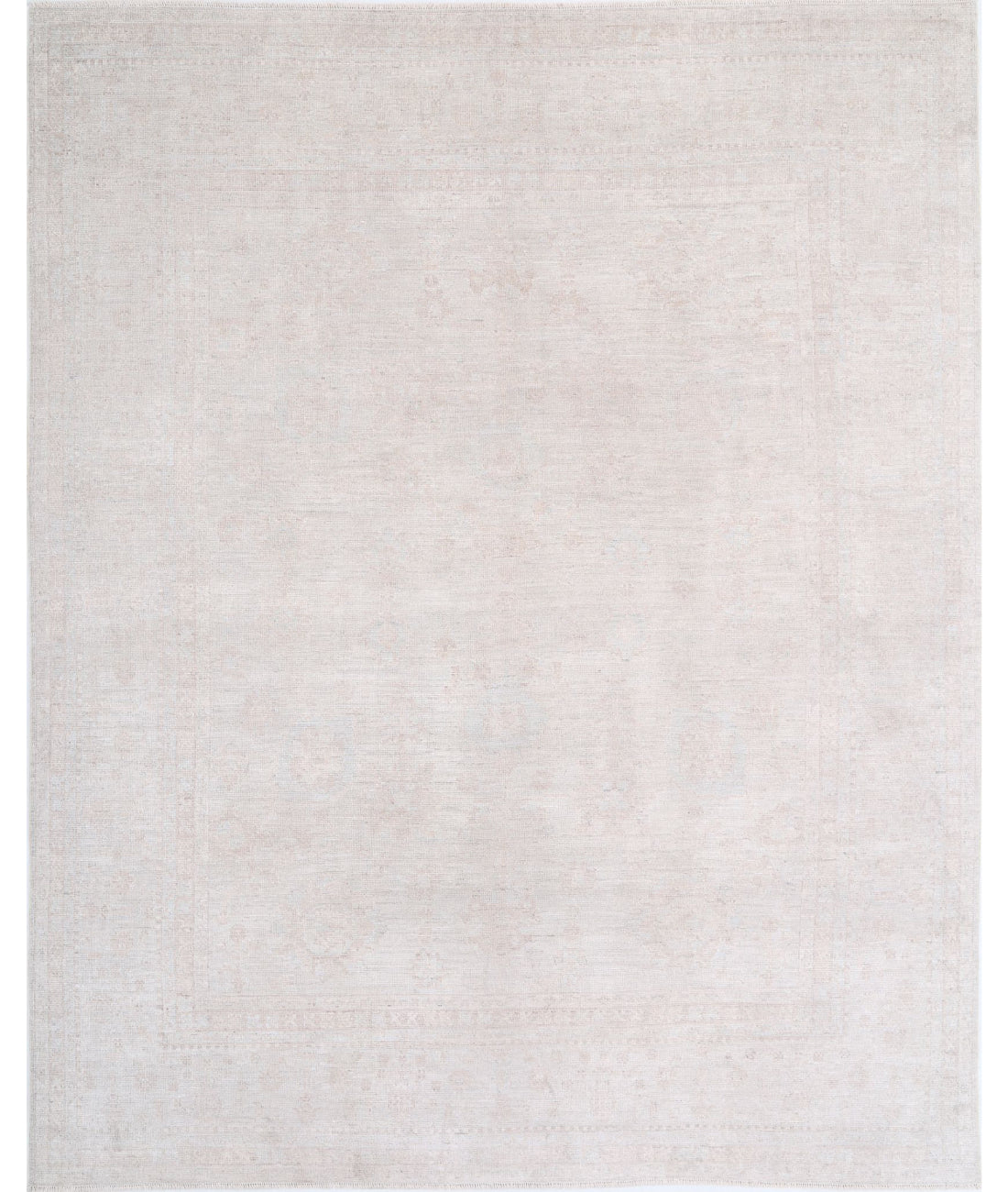 Oushak 9'2'' X 11'5'' Hand-Knotted Wool Rug 9'2'' x 11'5'' (275 X 343) / Ivory / Taupe