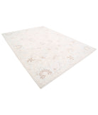 Oushak 8'8'' X 11'7'' Hand-Knotted Wool Rug 8'8'' x 11'7'' (260 X 348) / Ivory / Blue