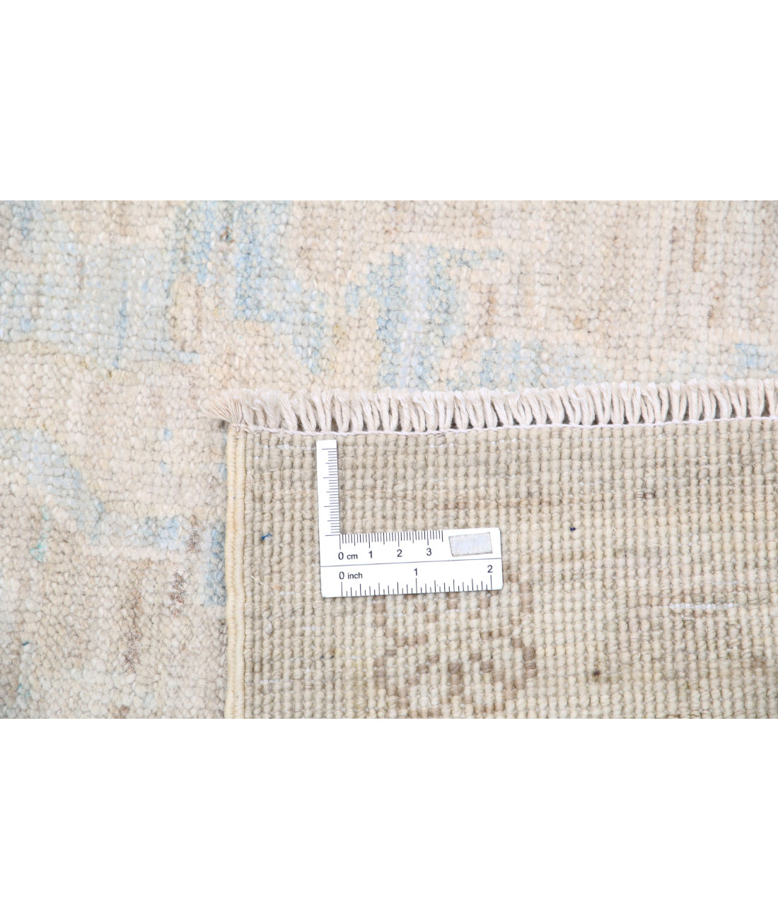 Oushak 8'8'' X 11'7'' Hand-Knotted Wool Rug 8'8'' x 11'7'' (260 X 348) / Ivory / Blue