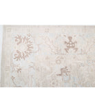 Oushak 8'8'' X 11'7'' Hand-Knotted Wool Rug 8'8'' x 11'7'' (260 X 348) / Ivory / Blue