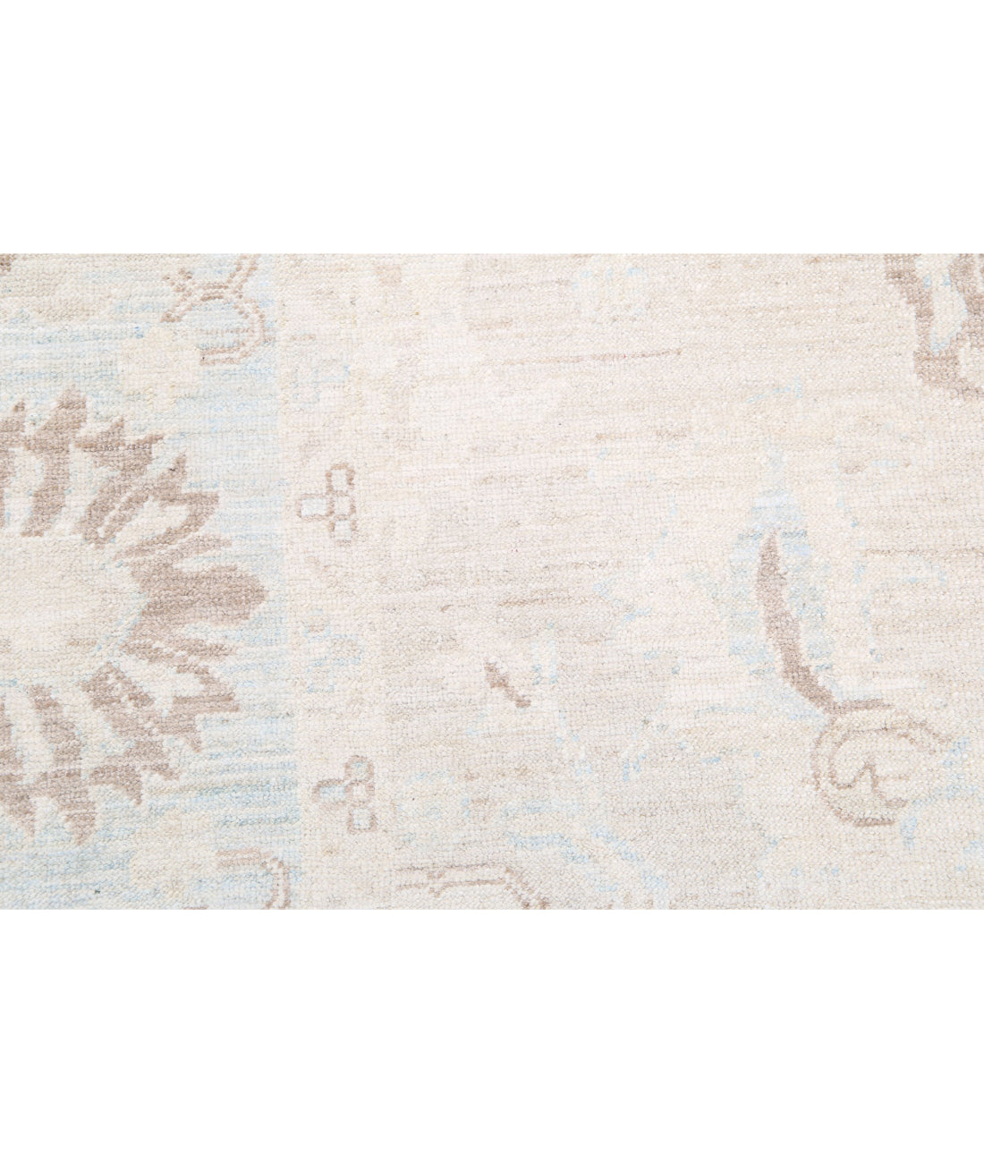 Oushak 8'8'' X 11'7'' Hand-Knotted Wool Rug 8'8'' x 11'7'' (260 X 348) / Ivory / Blue