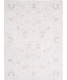 Oushak 8'8'' X 11'7'' Hand-Knotted Wool Rug 8'8'' x 11'7'' (260 X 348) / Ivory / Blue