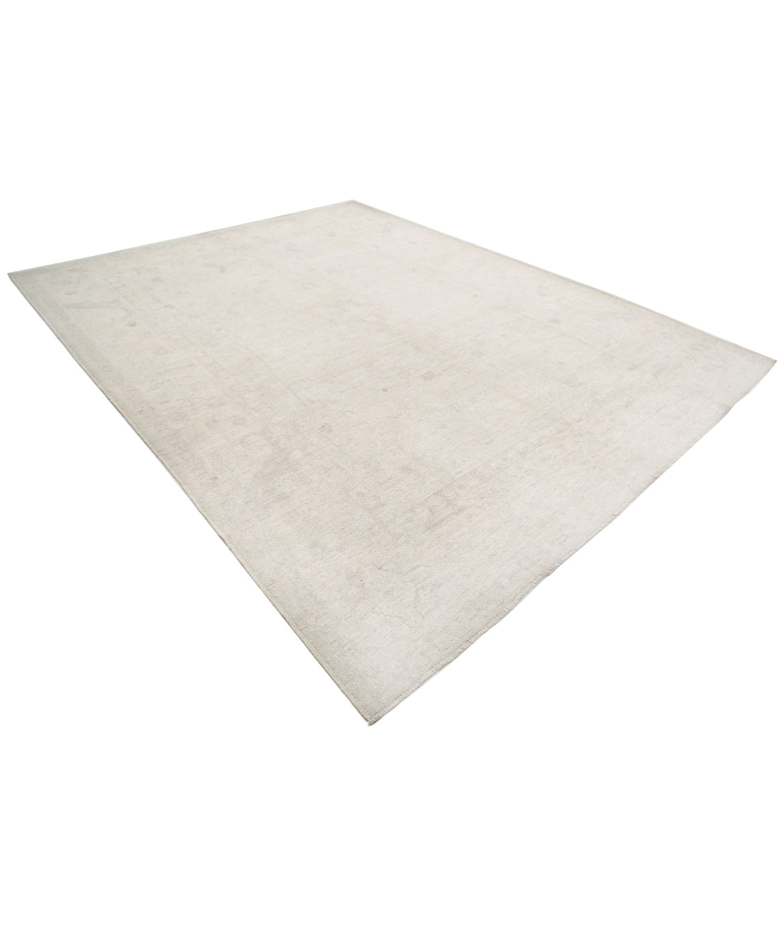 Oushak 9'1'' X 11'9'' Hand-Knotted Wool Rug 9'1'' x 11'9'' (273 X 353) / Grey / Ivory