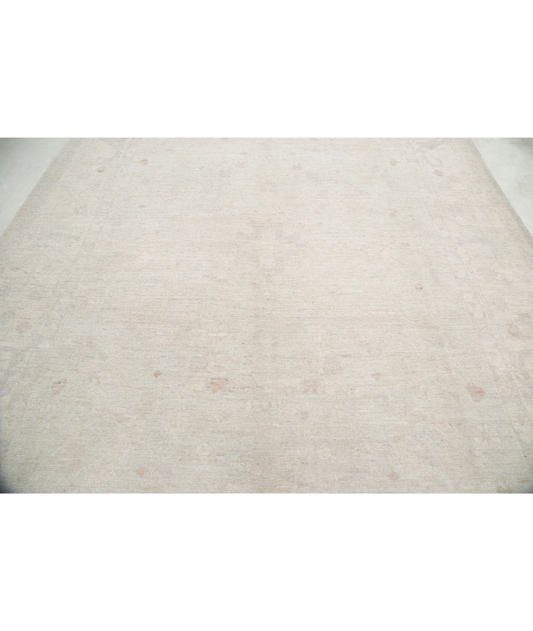 Oushak 9'1'' X 11'9'' Hand-Knotted Wool Rug 9'1'' x 11'9'' (273 X 353) / Grey / Ivory