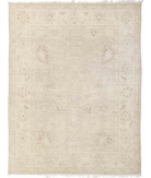 Hand Knotted Oushak Wool Rug 7' 9" X 9' 11" 7' 9" X 9' 11" (236 X 302) / Grey / Ivory